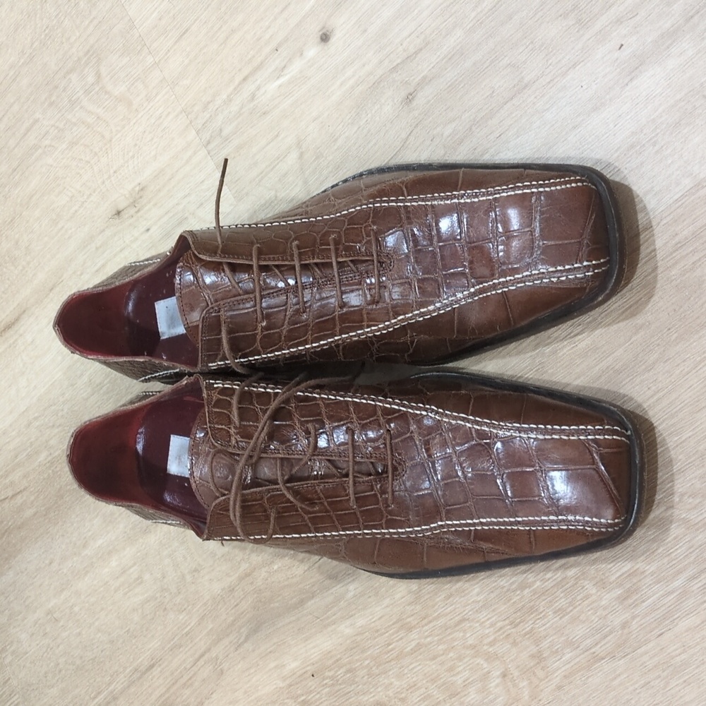 C&E Brown Leather Oxford Shoes